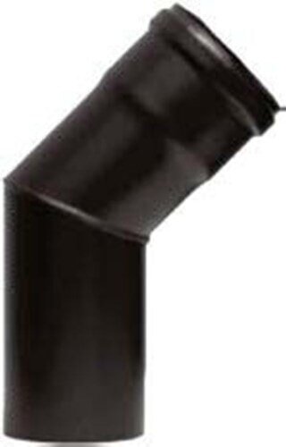 Pelletrauchrohrbogen 2-teilig 45° Ø 80 x 1,2 mm ohne Reinigungsöffnung