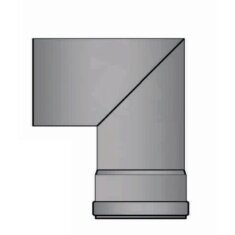Pelletrauchrohrbogen 2-teilig 90° Ø 80 x 1,2 mm