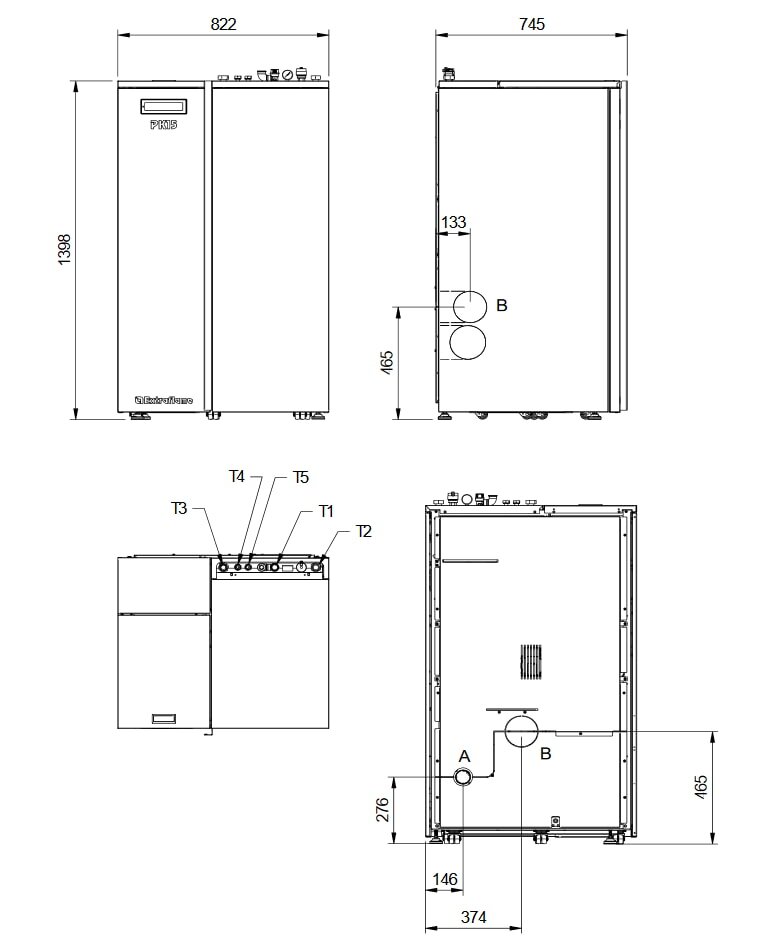 Pelletkessel wasserführend La Nordica Extraflame PK 20 - 20 kW
