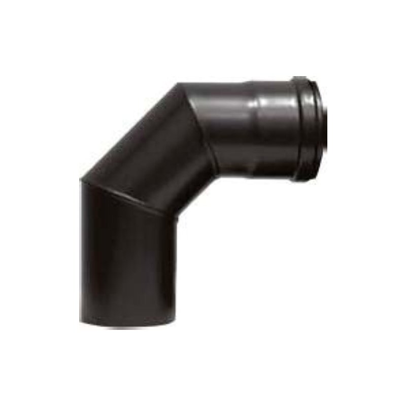 Pelletrauchrohrbogen 3-teilig 90° Ø 80 x 1,2 mm