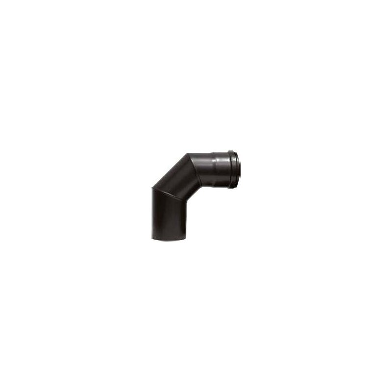 Pelletrauchrohrbogen 3-teilig 90° Ø 80 x 1,2 mm ohne Reinigungsöffnung