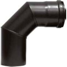 Pelletrauchrohrbogen 3-teilig 90° Ø 80 x 1,2 mm ohne Reinigungsöffnung