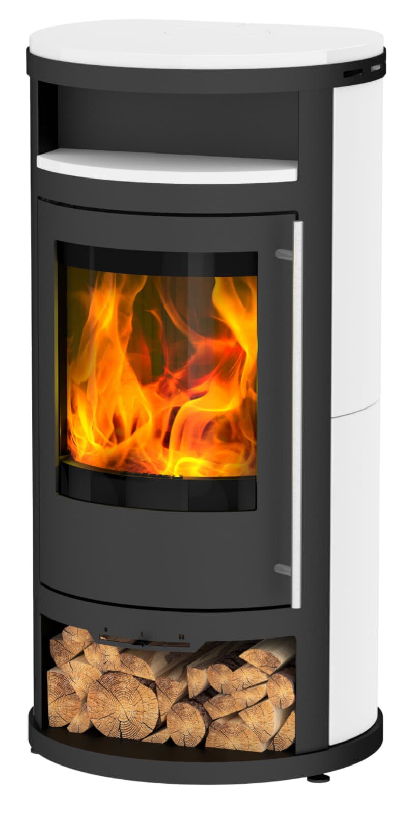 Kaminofen Olsberg Salado Compact - 6 kW - Keramik schneeweiß