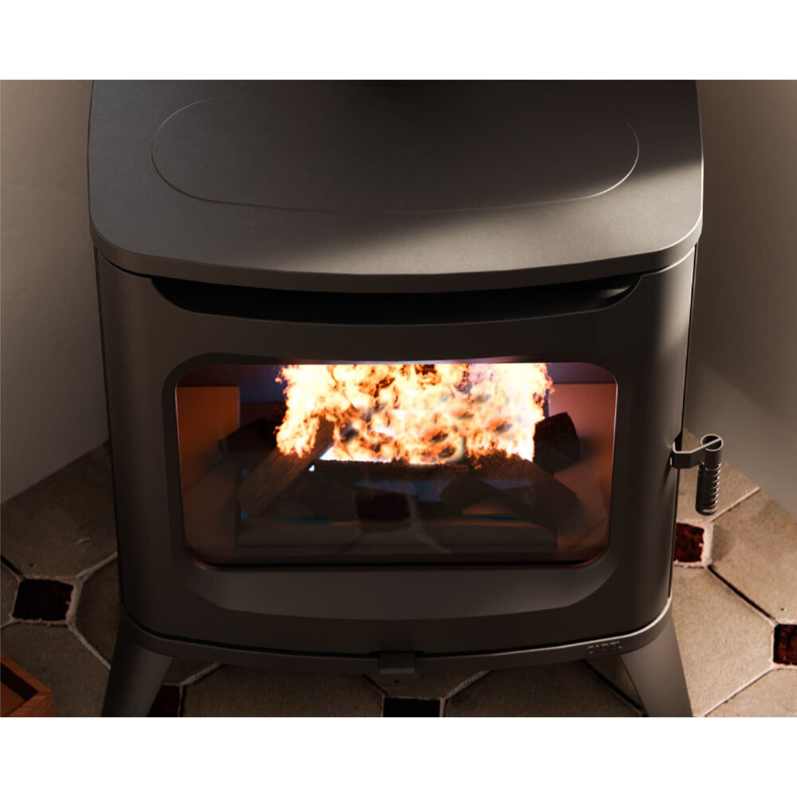 Kaminofen Cadel Hublot 7 Wood - 7 kW - Metall Schwarz