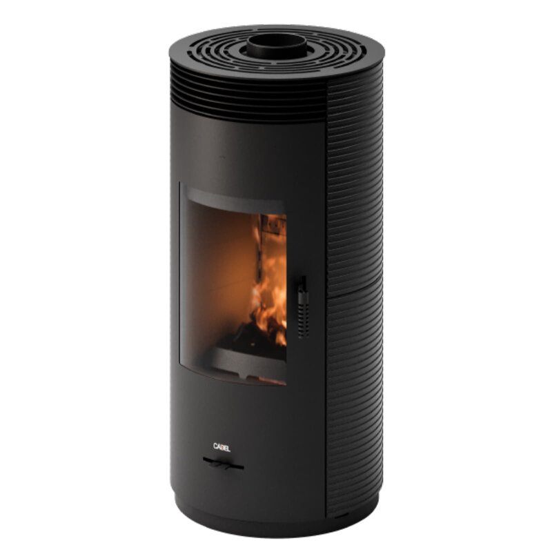 Kaminofen Cadel Spin 8 Wood Air - 8 kW - Gusseisen Schwarz