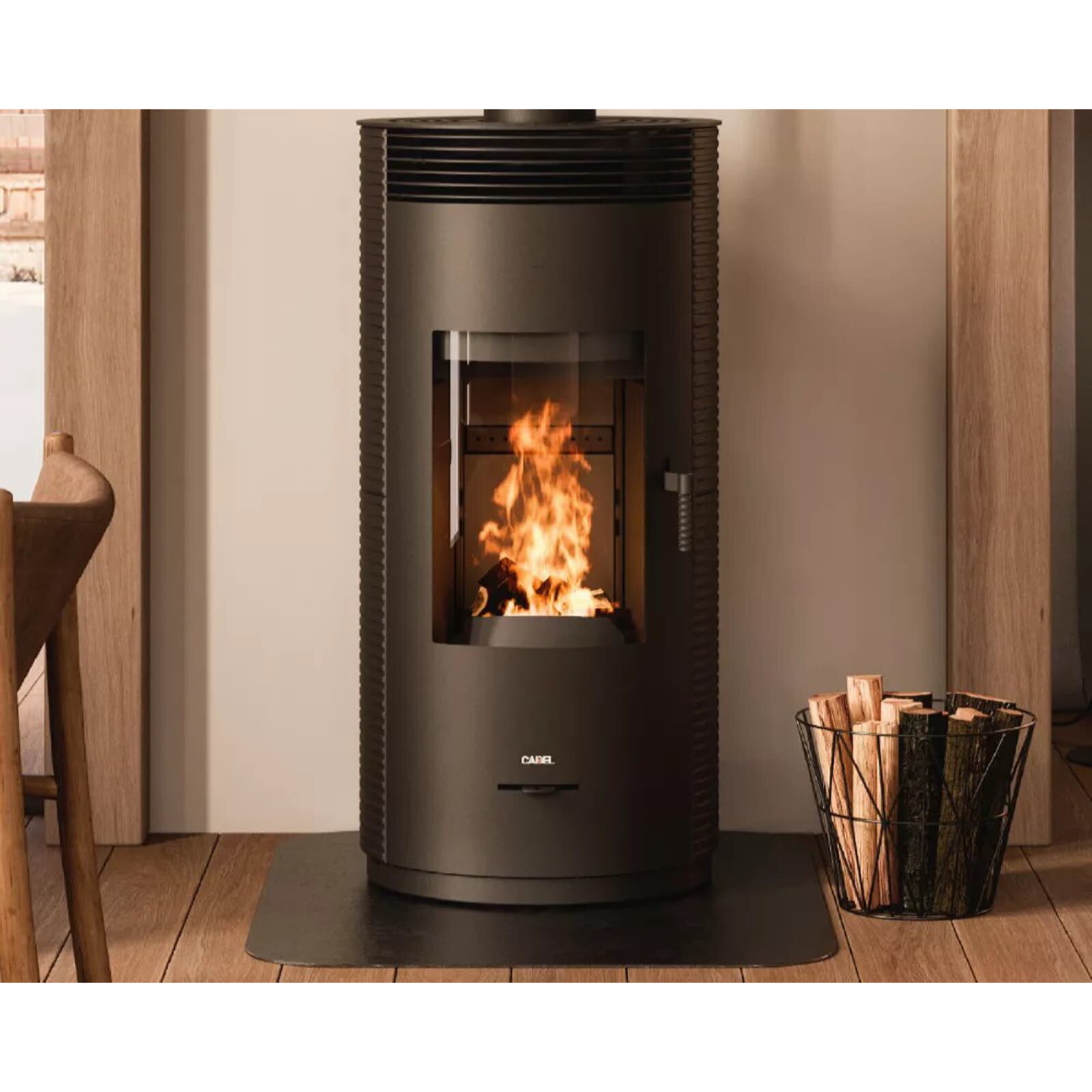 Kaminofen Cadel Spin 8 Wood - 8 kW - Gusseisen Schwarz