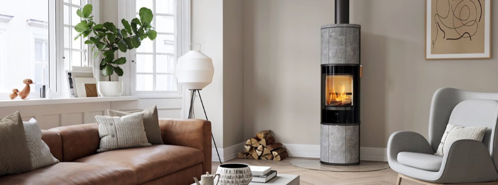 Kaminofen SCAN 84-7 Modern Maxi Speckstein (RLU) - 5 kW