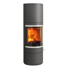 Kaminofen  SCAN 83-4 Maxi, Griff und Leisten Alu, grau - 5 kW (RLU) - B-Ware
