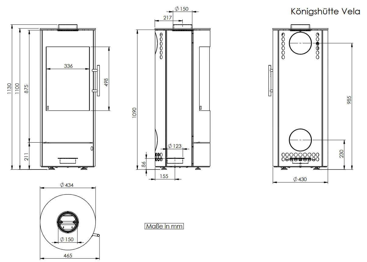 Kaminofen Königshütte Vela - 5 kW