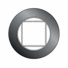 Wandrosette mit Feder Ø 150 mm, Farbe Schwarz