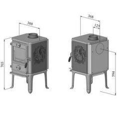 Kaminofen Gussofen Morsoe 1412 mit Eichhörnchen - 5 kW - AUSSTELLUNGSSTÜCK