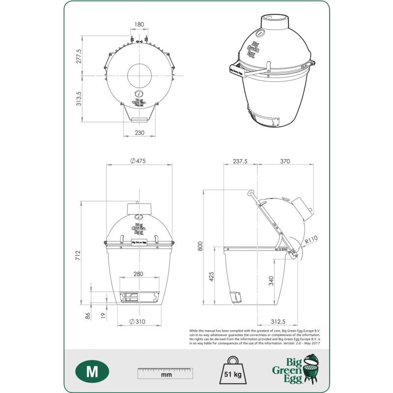 Keramikgrill Big Green Egg - Medium Starterset
