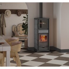 Kaminofen La Nordica Rossella Plus Forno 165 Petra - 9,4 kW - Naturstein