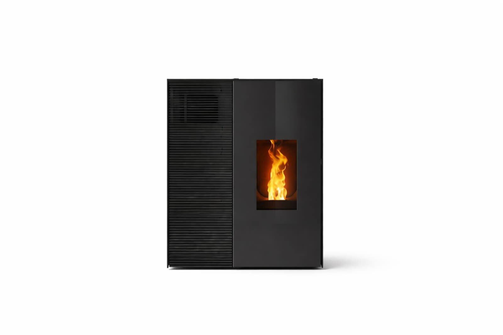 Pelletofen MCZ Eiko 365 R (Anschluss hinten) mit Kühlfunktion - 6 kW, Schwarz