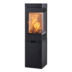 Kaminofen SCAN 80-2 - Sockel mit Tür - 6 kW - Schwarz - AUSSTELLUNGSSTÜCK