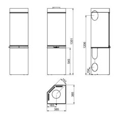 Kaminofen SCAN 80-2 - Sockel mit Tür - 6 kW - Schwarz - AUSSTELLUNGSSTÜCK