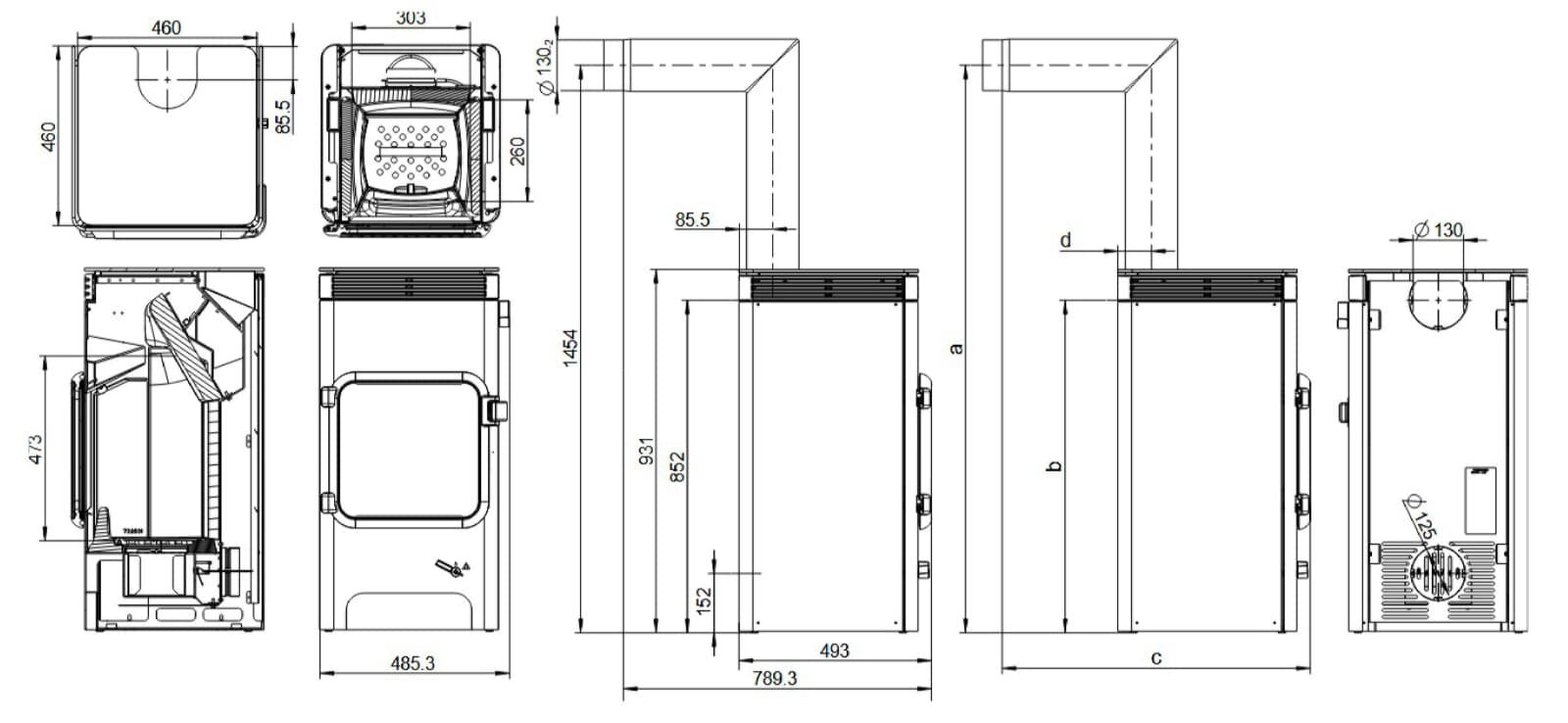 Kaminofen Austroflamm Luca Cook - 7 kW