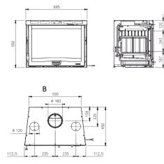Kamineinsatz La Nordica INSERTO 70 165 - 7,8 kW