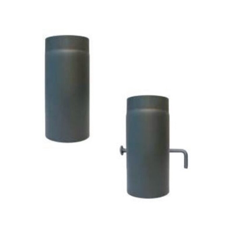 Rauchrohr Ø150 x 250 x 2 mm, Farbe schwarz