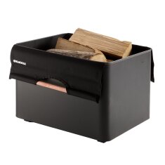 Holzaufbewahrung Holzkasten 39 x 38 x 45cm, schwarz mit...