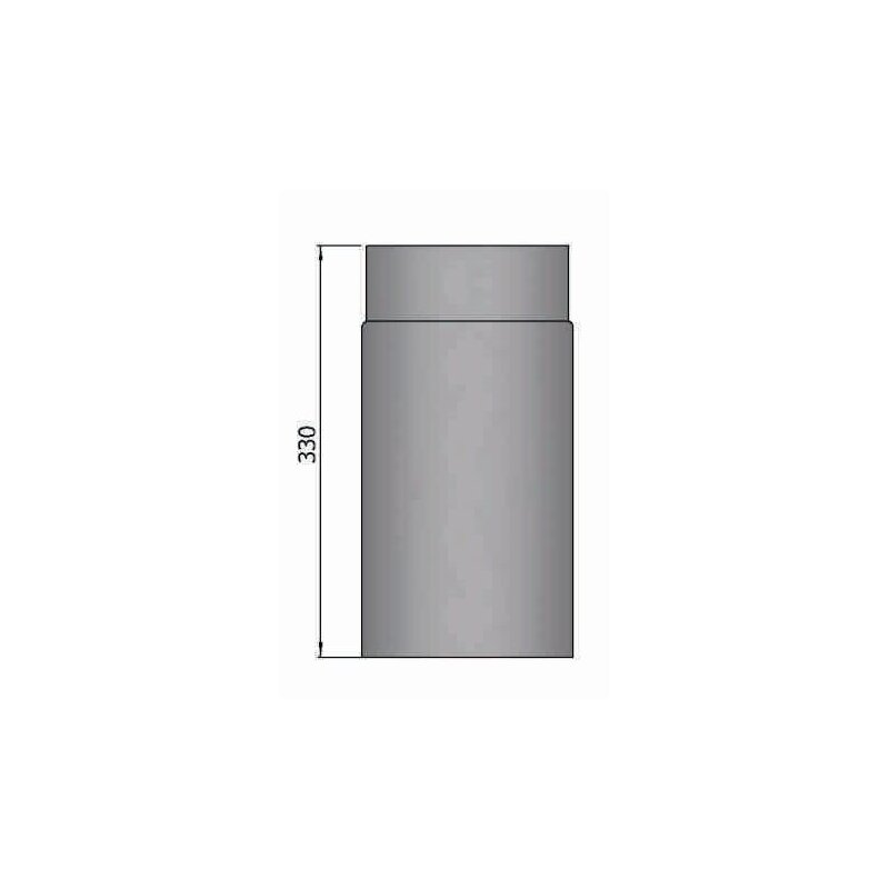 Rauchrohr Ø160 x 330 x 2 mm, Farbe schwarz