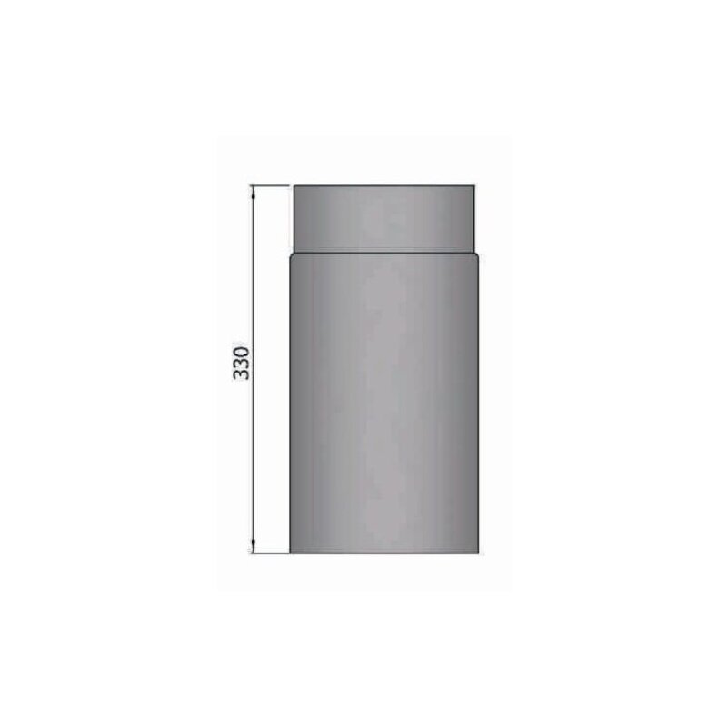 Rauchrohr Ø160 x 330 x 2 mm, Farbe schwarz