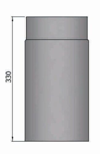 Rauchrohr Ø160 x 330 x 2 mm, Farbe schwarz