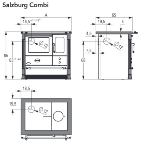 Küchenherd Lohberger Varioline - LC 80 Salzburg - 7 kW