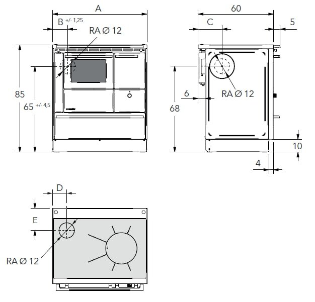 Küchenherd Lohberger - Rega 75 - 6 kW