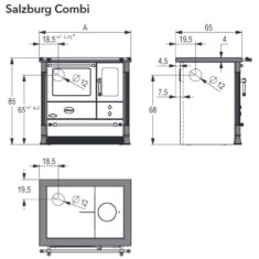 Zentralheizungsherd Lohberger Varioline - LC 80-Z Salzburg