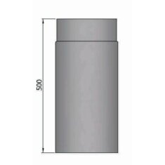 Rauchrohr Ø150 x 500 x 2 mm, Farbe schwarz
