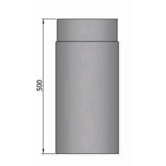Rauchrohr Ø160 x 500 x 2 mm, Farbe schwarz