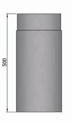 Rauchrohr Ø160 x 500 x 2 mm, Farbe schwarz
