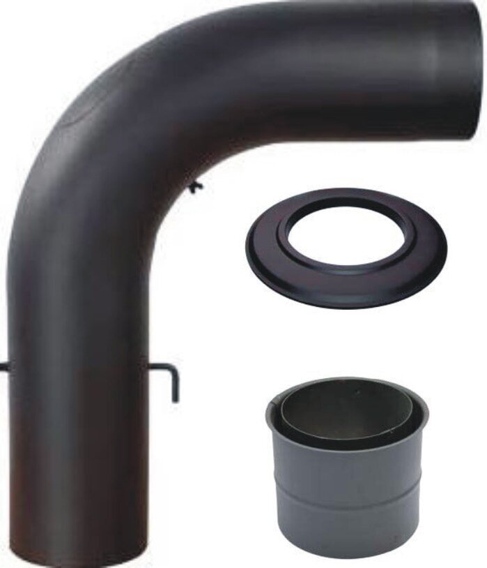 Anschluss- Set 1-Fullform Ø 150 x 2 mm, Farbe schwarz