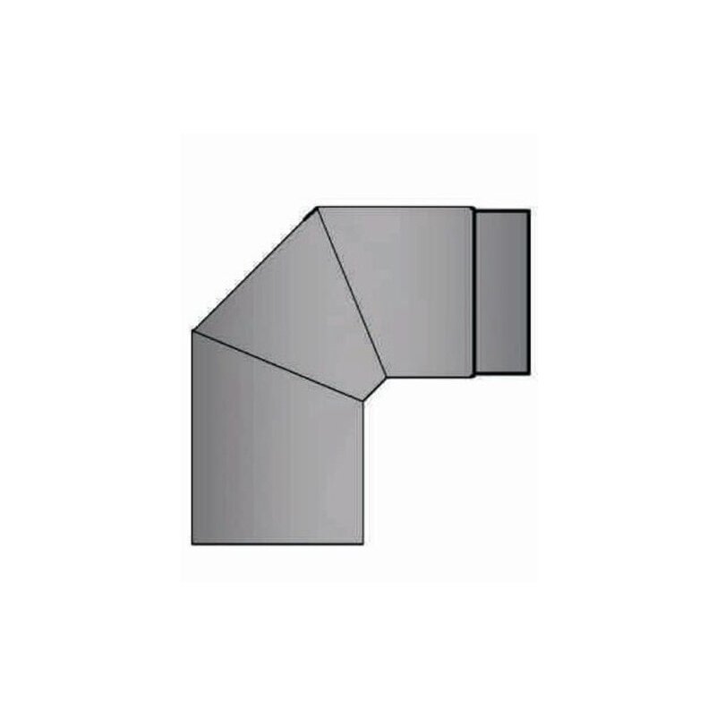 Rauchrohrbogen 90° Ø150 x 2 mm, Farbe schwarz
