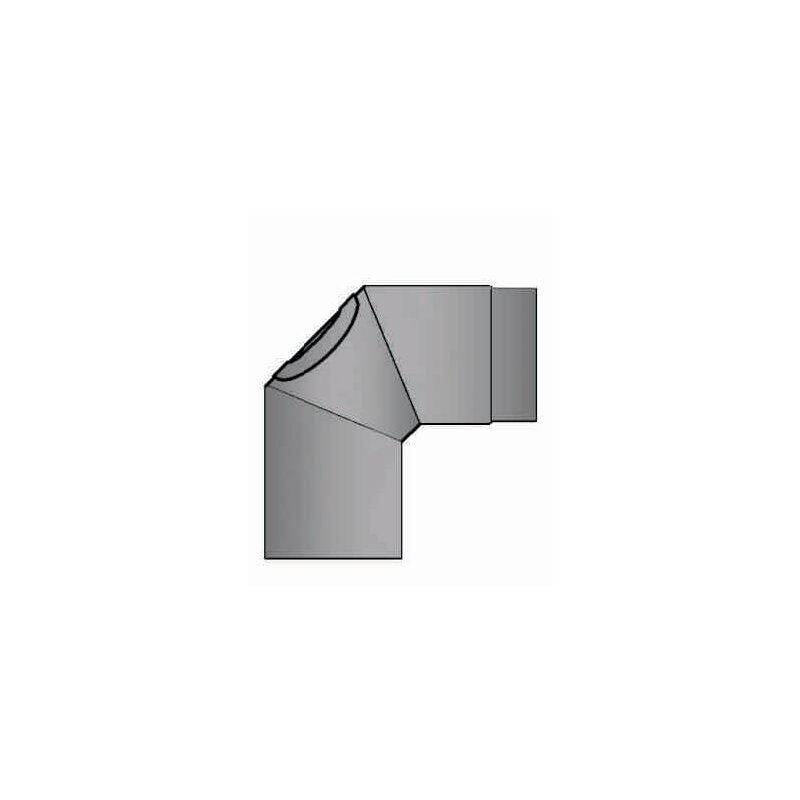 Rauchrohrbogen 90° Ø150 x 2 mm, Farbe schwarz