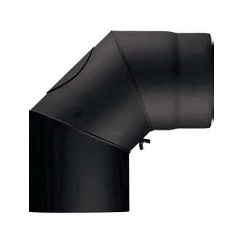 Rauchrohrbogen 90° Ø150 x 2 mm, Farbe schwarz