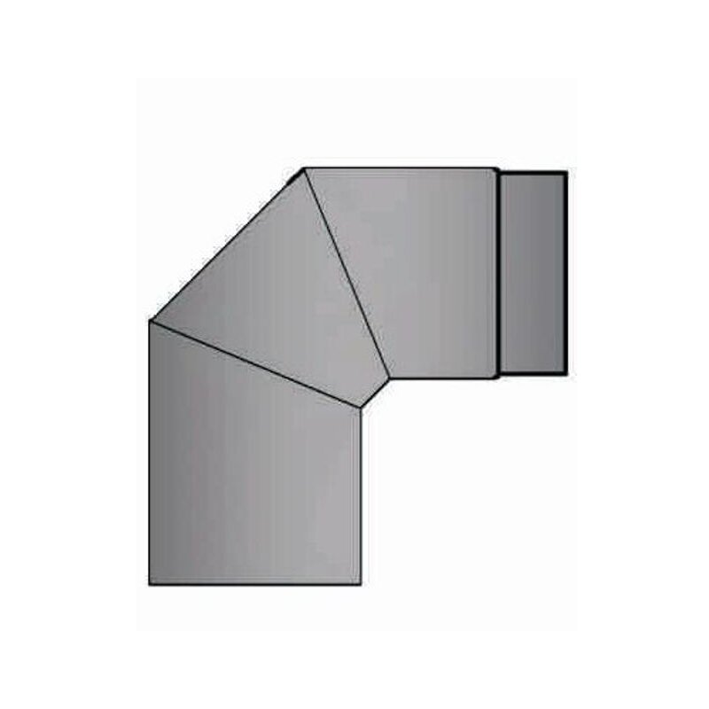 Rauchrohrbogen 90° Ø150 x 2 mm, Farbe schwarz