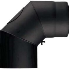 Rauchrohrbogen 90° Ø150 x 2 mm, Farbe schwarz