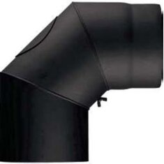 Rauchrohrbogen 90° Ø150 x 2 mm, Farbe schwarz