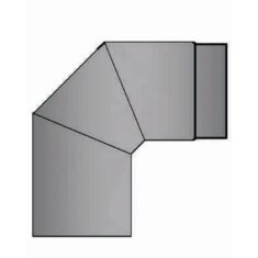 Rauchrohrbogen 90° Ø150 x 2 mm, Farbe schwarz