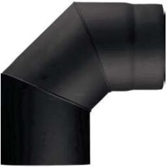Rauchrohrbogen 90° Ø150 x 2 mm, Farbe schwarz