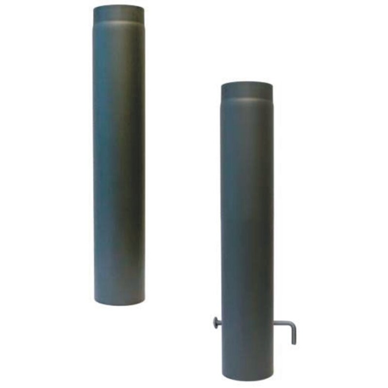 Rauchrohr Ø120 x 750 x 2 mm, Farbe schwarz