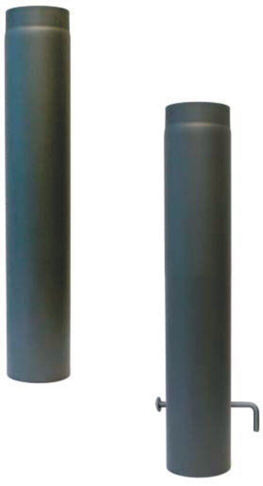 Rauchrohr Ø120 x 750 x 2 mm, Farbe schwarz