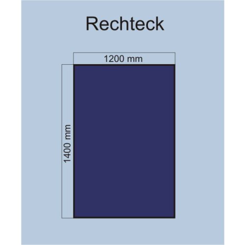 Bodenplatte Glas ESG 6mm mit Facette Rechteck 1400 x 1200 mm